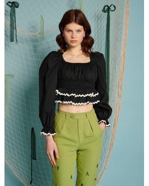 Sister Jane Skipper Trim Top - Green