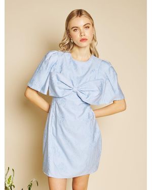 Sister Jane Sweet Pea Jacquard Mini Dress - Blue