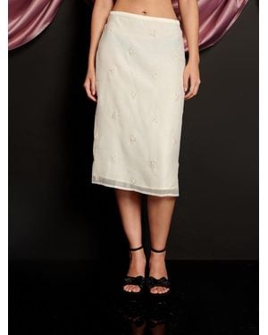 Sister Jane Lola Embellished Midi Skirt - Black