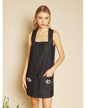 Sister Jane Rosemary Denim Mini Dress - Natural