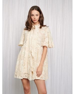 Sister Jane Romance Lace Mini Dress - Natural