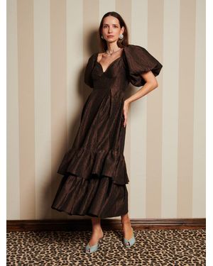 Sister Jane Dream Antiques Jacquard Midi Dress - Natural