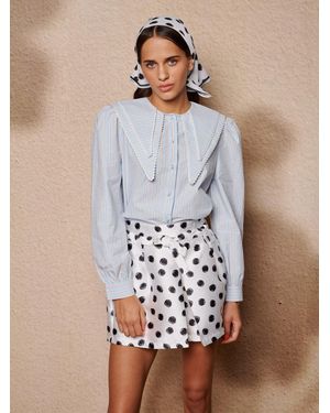 Sister Jane Dawn Stripe Double Collar Shirt - Blue