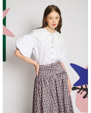 Sister Jane Lumiere Collar Blouse - White
