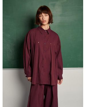 Sister Jane Ghospell Kiraz Pleated Shirt - Green