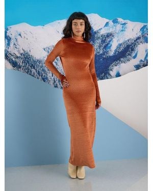 Sister Jane Ghospell Jetta Velour Midi Dress - Blue