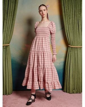 Sister Jane Pointe Check Midi Dress - Green