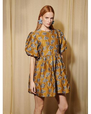 Sister Jane Dream Honey Jacquard Mini Dress - Natural