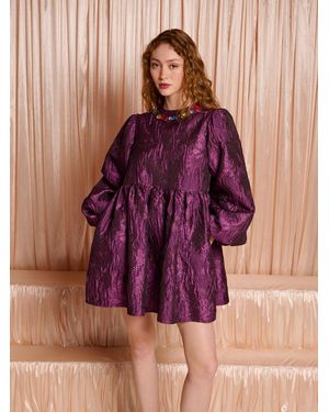 Sister Jane Dream Jewels Jacquard Mini Dress - Purple