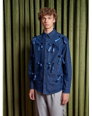 Sister Jane Lyrical Bow Shirt - Blue
