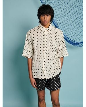 Sister Jane Rocco Spot Boxy Shirt - Blue