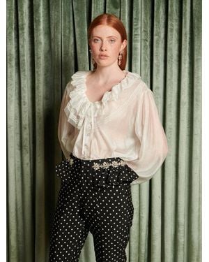 Sister Jane Dream Poetic Ruffle Blouse - Green