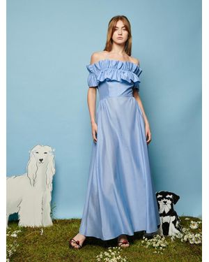 Sister Jane Riley Ruffle Maxi Dress - Blue