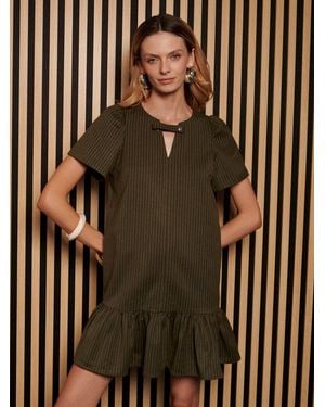 Sister Jane Ghospell Bettie Pinstripe Mini Dress - Brown