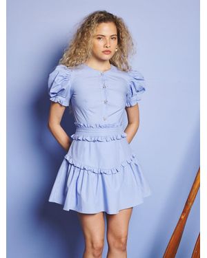 Sister Jane Skye Ruffle Mini Dress - Blue