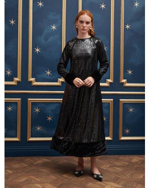 Sister Jane Palais Sequin Midi Dress - Blue