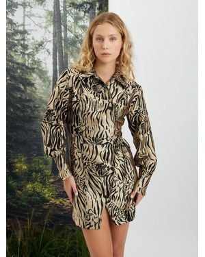 Sister Jane Ghospell Maxine Animal Wrap Dress - Multicolour