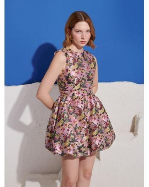 Sister Jane Sweet Blossom Jacquard Mini Dress - Blue