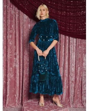 Sister Jane Dream Pheonix Velvet Maxi Dress - Red
