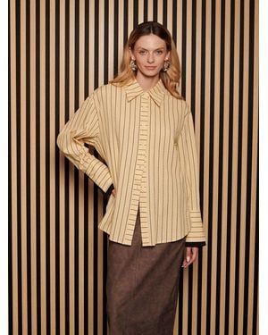 Sister Jane Ghospell Nita Stripe Shirt - Brown