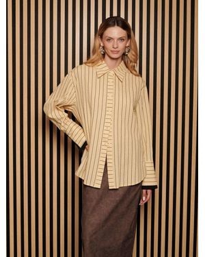 Sister Jane Ghospell Nita Stripe Shirt - Brown