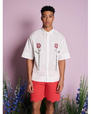 Sister Jane Field Gem Boxy Shirt - Red