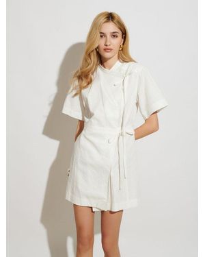 Sister Jane Ghospell Leonore Wrap Mini Dress - White