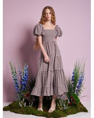 Sister Jane Pollen Gingham Midi Dress - Pink