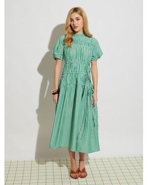 Sister Jane Ghospell Neva Striped Midi Dress - Green