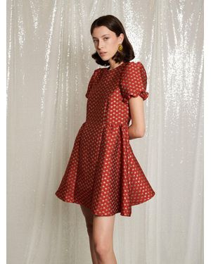 Sister Jane Mini Love Jacquard Dress - Red