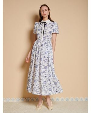 Sister Jane Dala Print Midi Dress - Natural