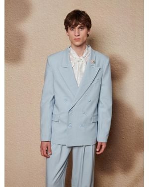 Sister Jane Evander Double Breasted Blazer - Blue