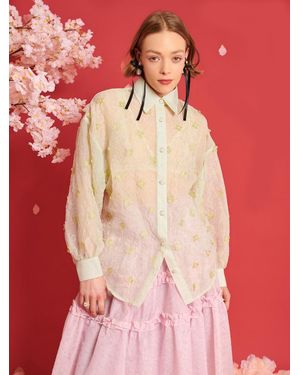 Sister Jane Dream Eden Floral Oversized Shirt - Red