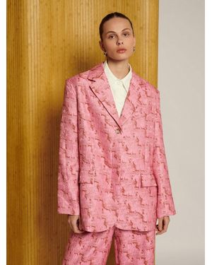 Sister Jane Ghospell Tori Jacquard Blazer - Pink