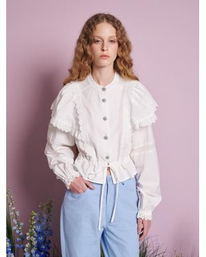 Sister Jane Sweet Pea Ruffle Blouse - Purple