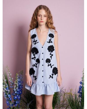 Sister Jane Dorie Crochet Floral Mini Dress - Pink