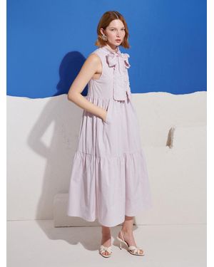 Sister Jane Wave Stripe Bow Maxi Dress - Blue