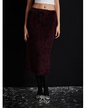 Sister Jane Ghospell Dana Textured Midi Skirt - Black