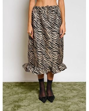Sister Jane Ghospell Shannon Leopard Skirt - Green