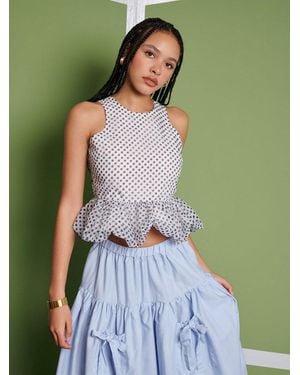 Sister Jane Ghospell Martina Polka Dot Top - Green