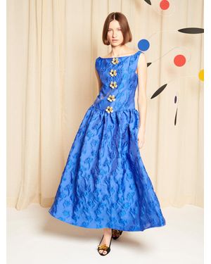 Sister Jane Dream Riviera Brooch Midi Dress - Blue