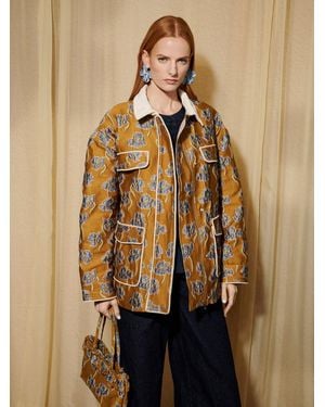Sister Jane Dream Honey Jacquard Padded Jacket - Natural