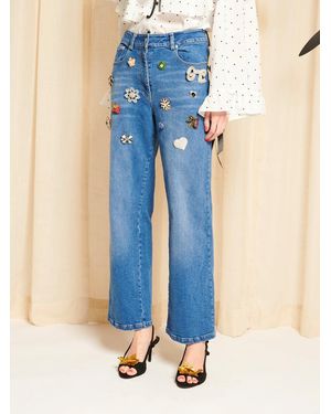 Sister Jane Dream Couleur Brooch Jeans - Blue