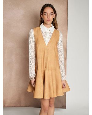 Sister Jane Ghospell Camila Faux Leather Mini Dress - Natural