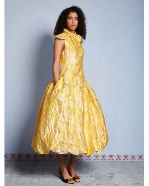 Sister Jane Dream Ochre Jacquard Midi Dress - Multicolour