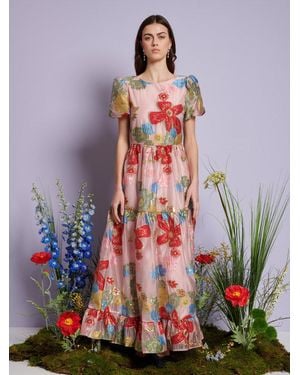 Sister Jane Dream Camellia Jacquard Maxi Dress - White