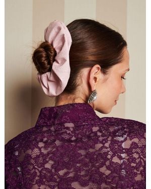 Sister Jane Dream Rose-spun Pu Scrunchie - Purple