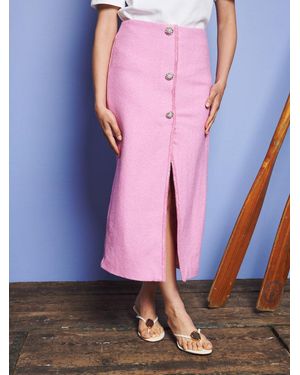 Sister Jane Mira Boucle Pencil Skirt - Pink