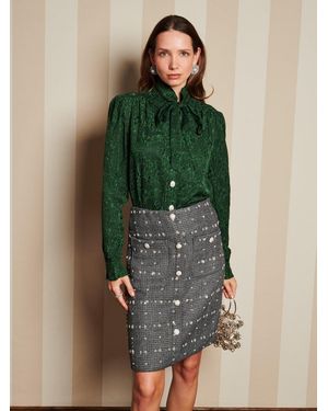 Sister Jane Dream Vanity Jacquard Blouse - Green