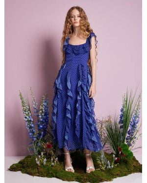 Sister Jane Aster Flounce Maxi Dress - Purple